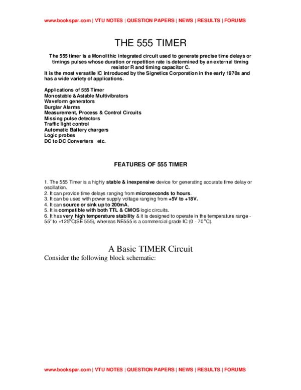 (PDF) THE 555 TIMER compiled