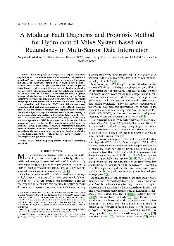 (PDF) A Modular Fault Diagnosis and Prognosis Method for Hydro-control ...