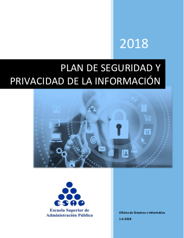(PDF) PLAN DE SEGURIDAD Y PRIVACIDAD DE LA INFORMACIÓN