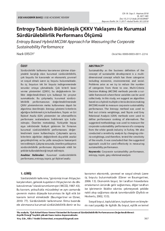 (PDF) Entropy Based Hybrid MCDM Approach for Measuring the Corporate ...