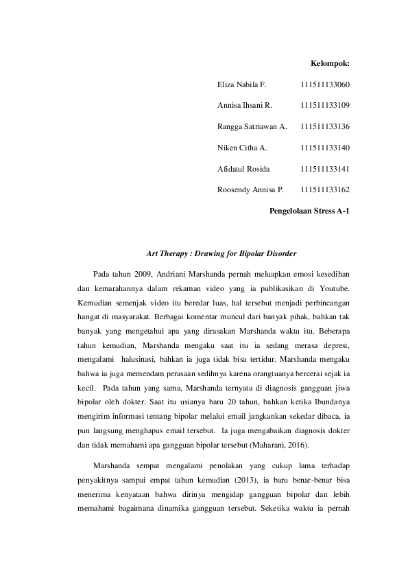 Art therapy case study example image