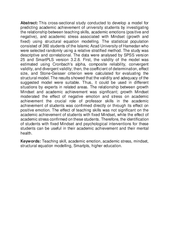 (DOC) The Relationship between Teaching Skills, Academic Emotion ...