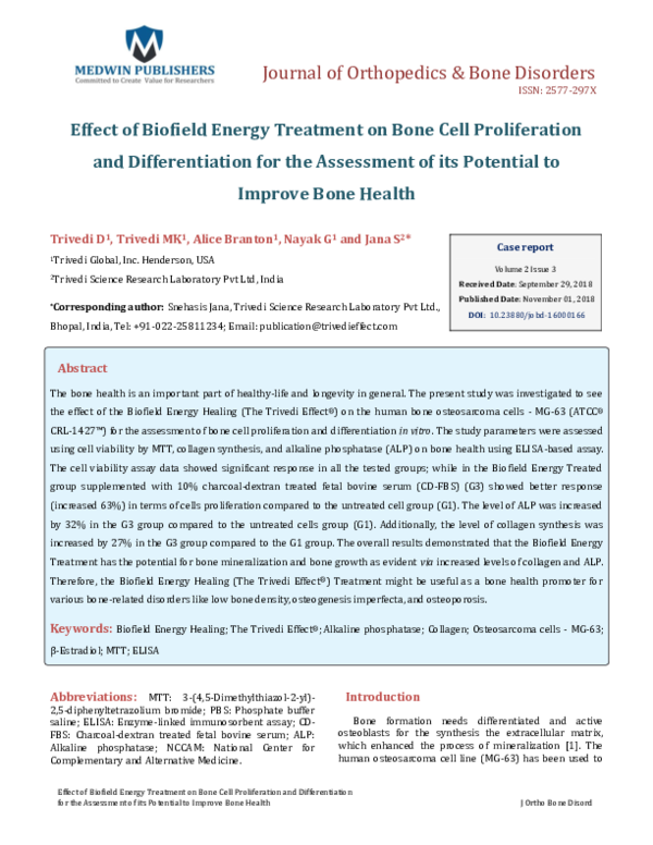(PDF) Effect of Biofield Energy Treatment on Bone Cell Proliferation ...
