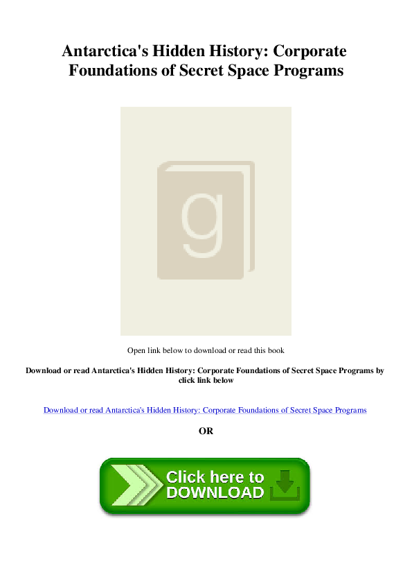 Pdf Antarctica S Hidden History Corporate Foundations Of Secret Space Programs Miriam Villa Academia Edu