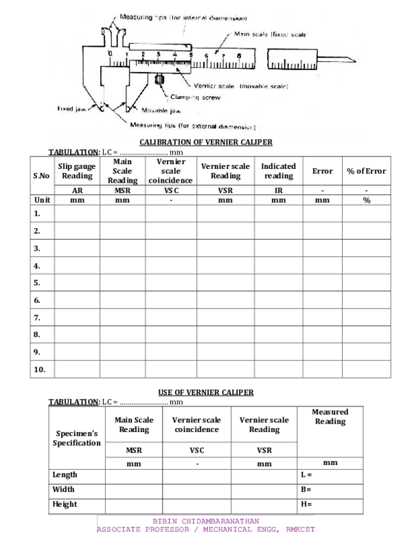 (PDF) CALIBRATION AND USE OF VERNIER CALIPER20190808 58005 mtklqq Dr