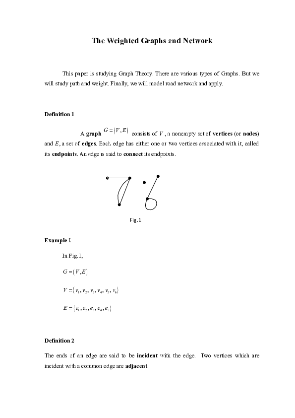 (DOC) The Weighted Graphs and Networ-