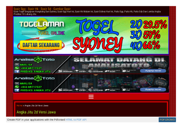 (PDF) Syair Sgp Syair Hk Syair Sd Gambar Syair Create