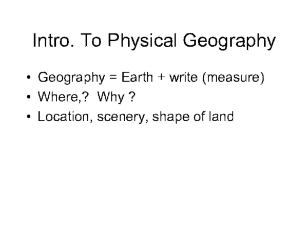 (PDF) Lecture notes: Geography with lab