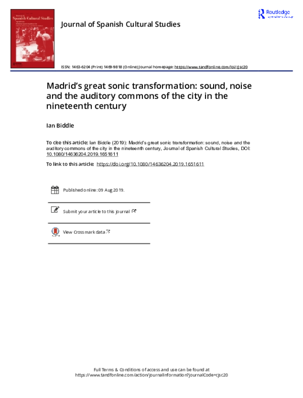 (PDF) Mapping Street Sounds in the City A listener