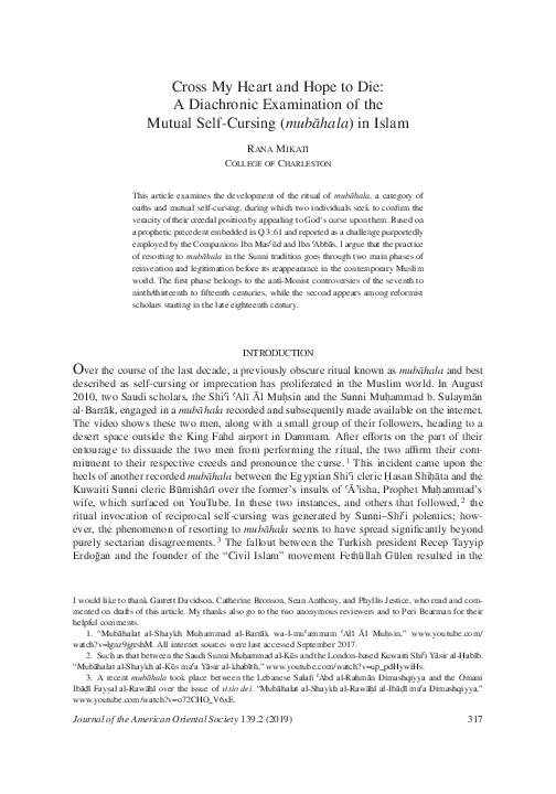 (PDF) Cross my Heart and Hope to Die A Diachronic Examination of the