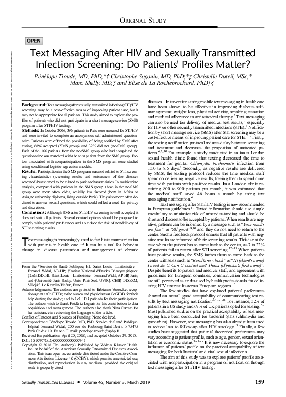 (PDF) Text Messaging After HIV and Sexually Transmitted Infection ...