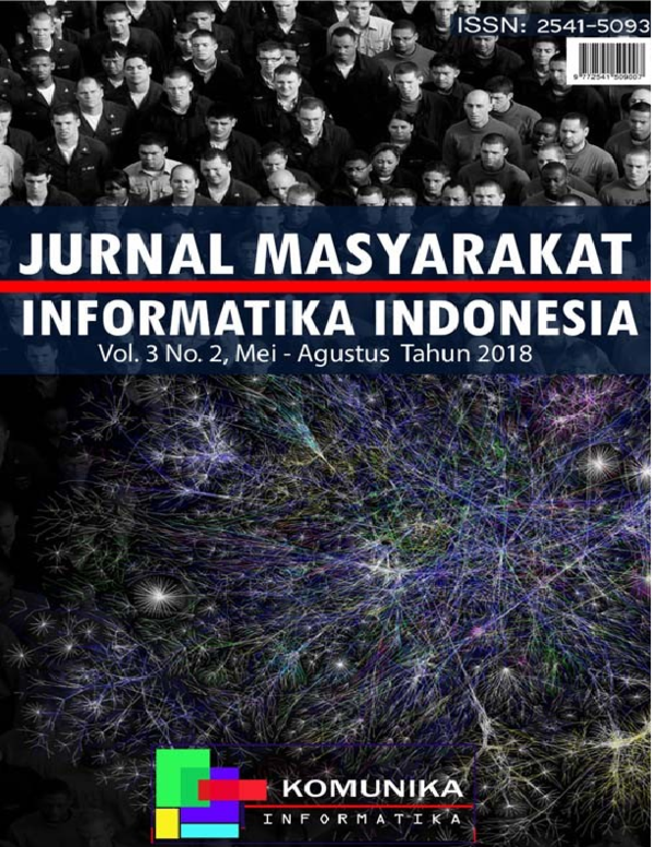 (DOC) Jurnal Masyarakat Informatika Indonesia JMII VOL 3 NO 2 2018