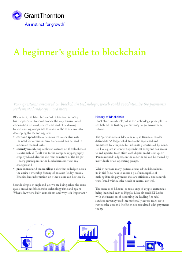 (PDF) A beginner's guide to blockchain