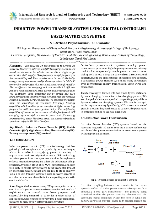 Inductive power transfer journal – inductive power transfer – ICDK