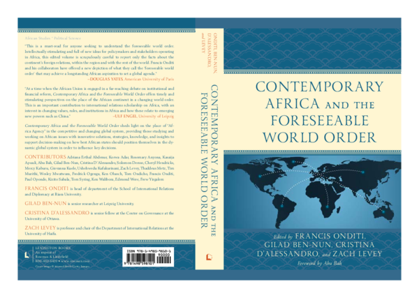(PDF) CONTEMPORARY AFRICA AND THE FORESEEABLE WORLD ORDER