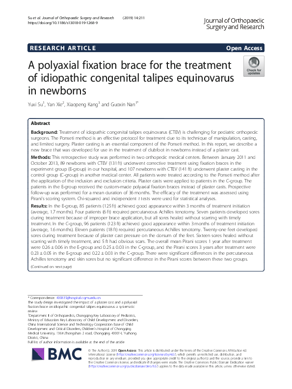 (PDF) A polyaxial fixation brace for the treatment of idiopathic