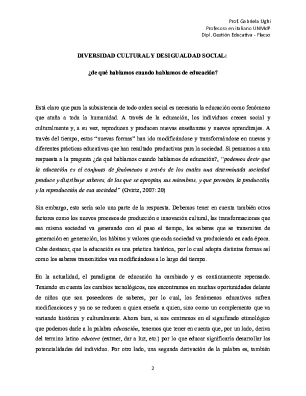 (DOC) DIVERSIDAD CULTURAL Y DESIGUALDAD SOCIAL