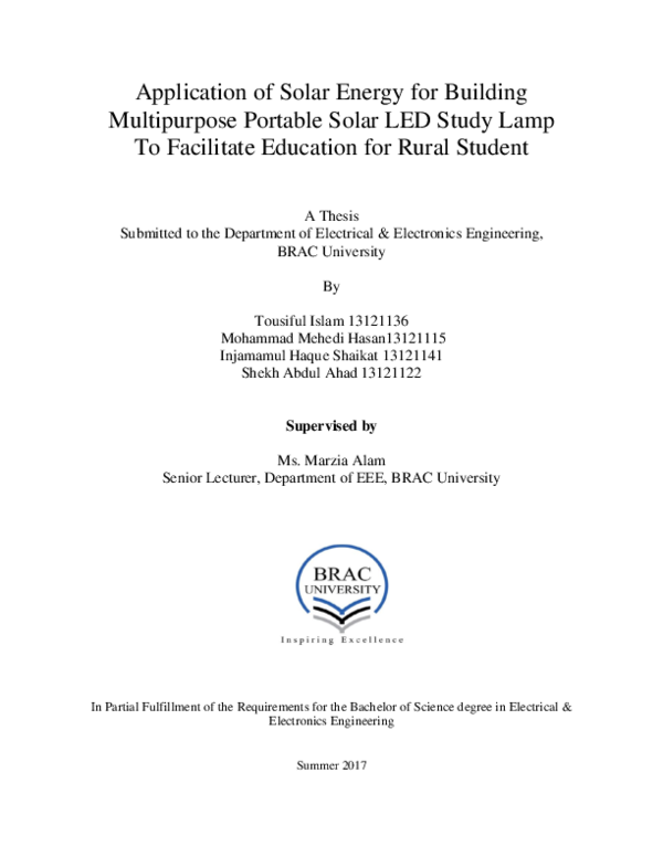 (DOC) Application of Solar Energy for Building Multipurpose Portable ...