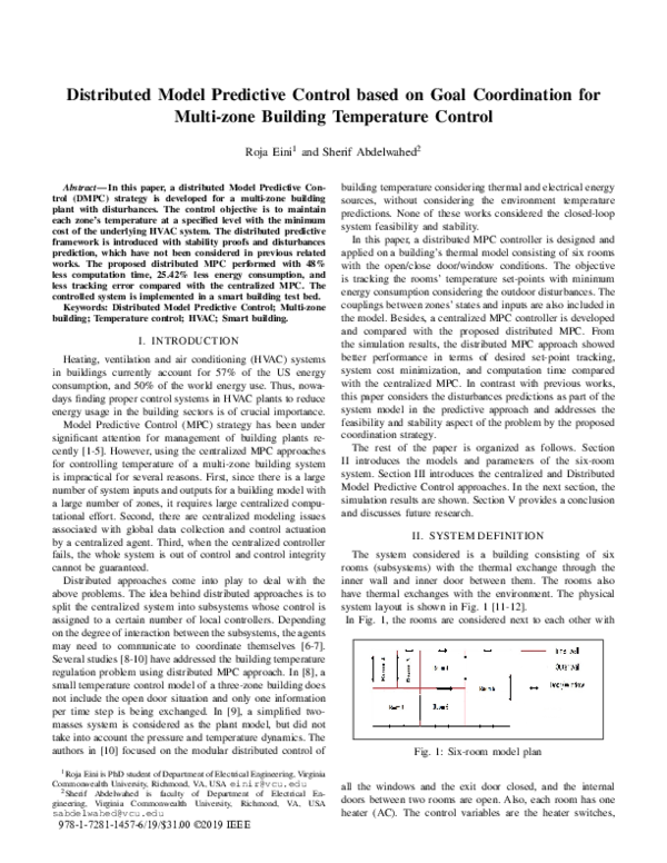 (PDF) Distributed Model Predictive Control based on Goal Coordination ...