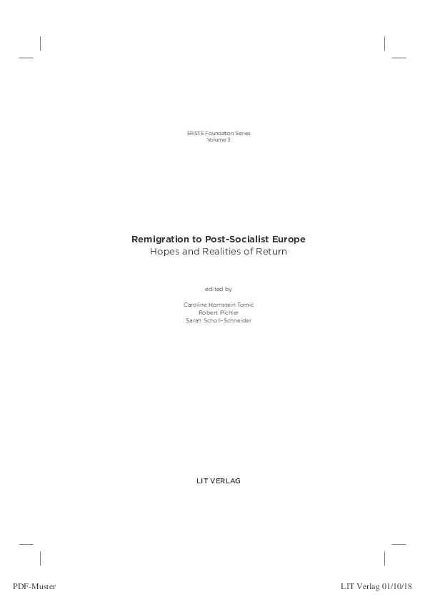 Pdf Transitioning Back Remigration Of Tertiary Educated Bosnians