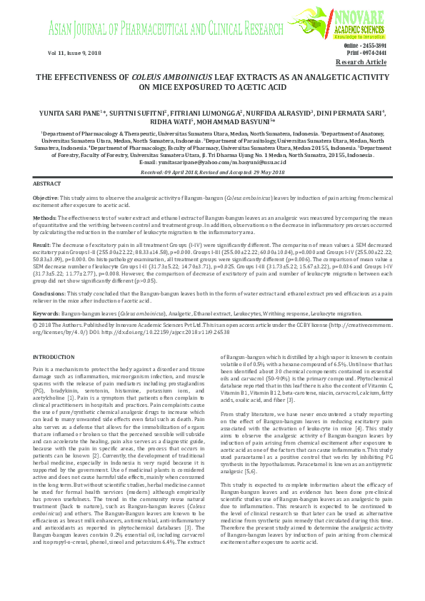 (PDF) THE EFFECTIVENESS OF COLEUS AMBOINICUS LEAF EXTRACTS AS AN ...