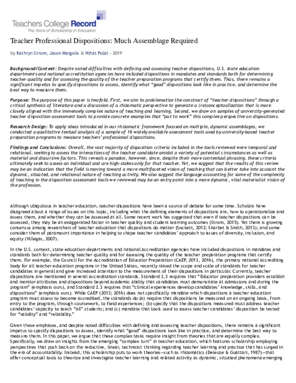 Disposition essay image