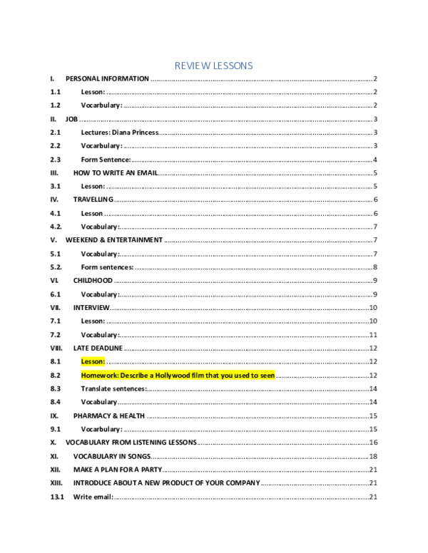 (PDF) REVIEW LESSONS