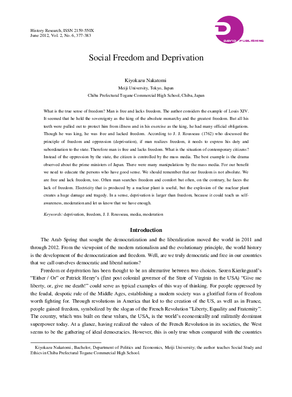 Social deprivation in childhood image