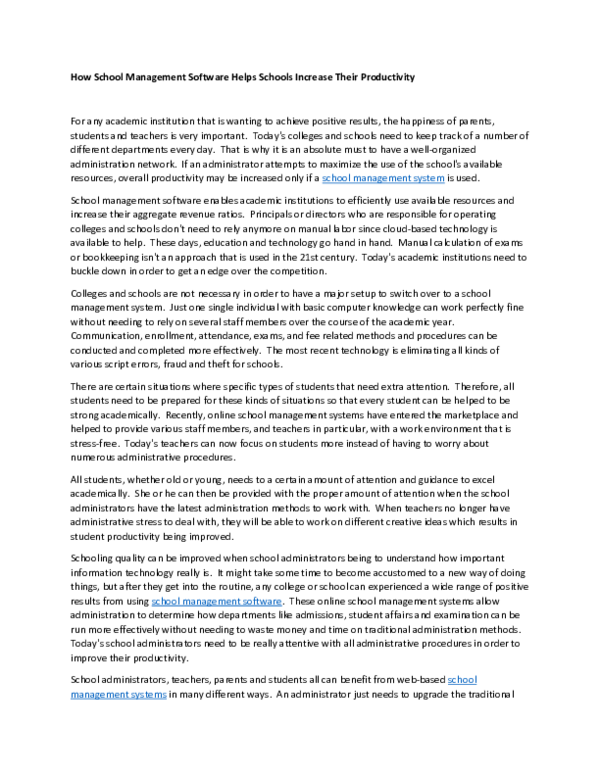 (PDF) How School Management Software Helps Schools Increase Their ...