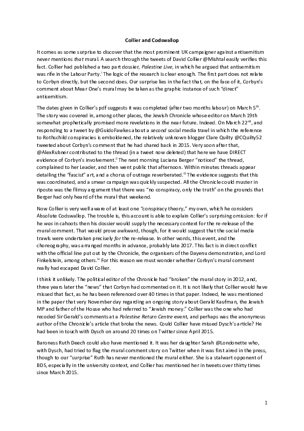 Collier and Codswallop