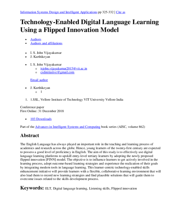 (PDF) Technology-Enabled Digital Language Learning Using a Flipped ...