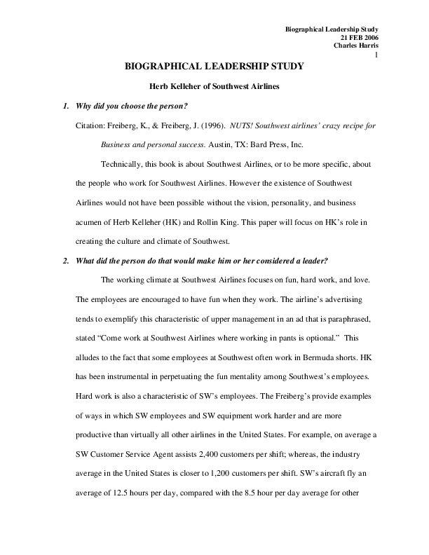 (PDF) Nuts! Southwest Airlines' crazy recipe for business and personal