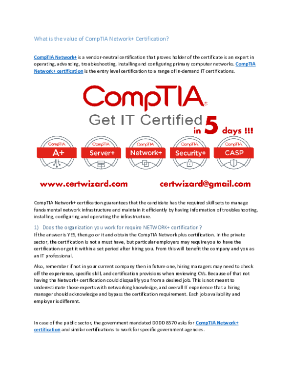 comptia network+ exam cost
