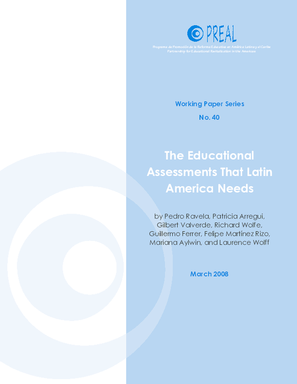 (PDF) Programa de Promoción de la Reforma Educativa en América Latina y ...