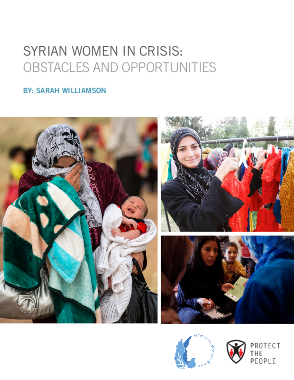 (PDF) Syrian Women in Crisis: Obstacles and Opportunities