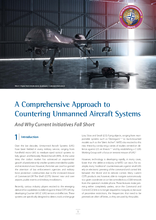 (PDF) A Comprehensive Approach to Countering Unmanned Aircraft Systems