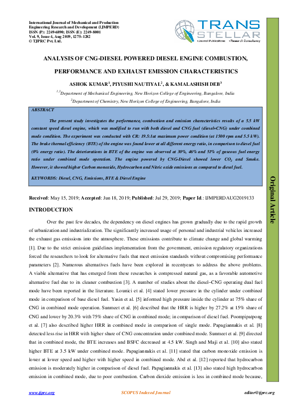 (PDF) ANALYSIS OF CNG-DIESEL POWERED DIESEL ENGINE COMBUSTION ...