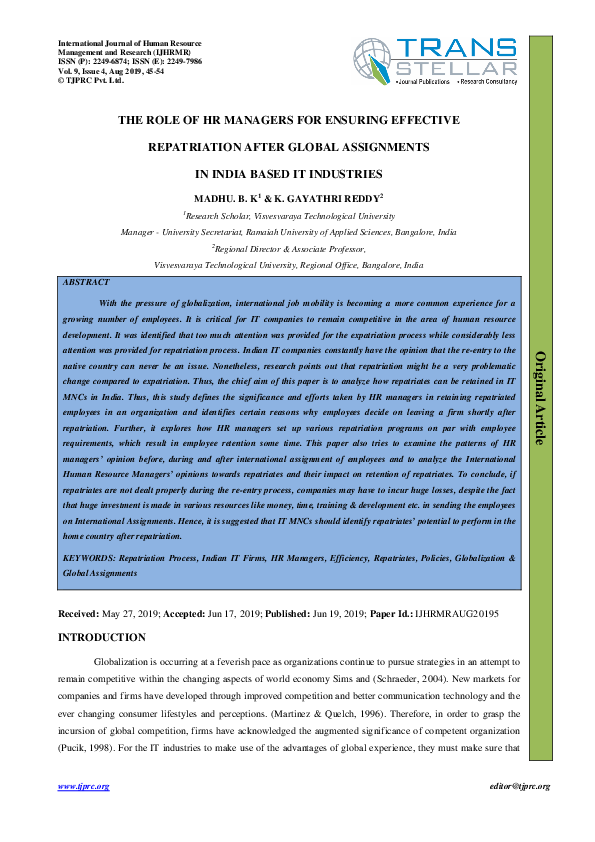 Types of international assignment in ihrm picture