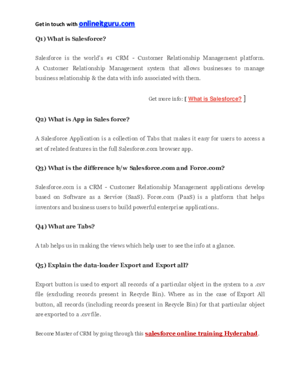 (PDF) Salesforce Admin interview questions akhila priya Academia.edu