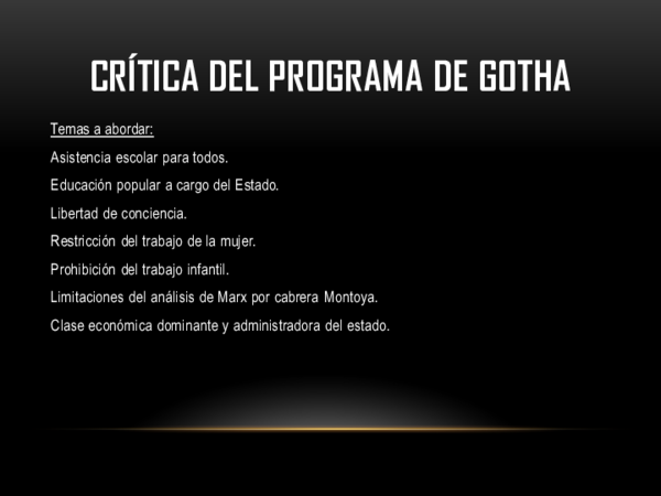 Critica Al Programa De Gotha Resumen