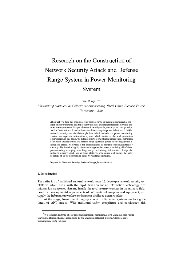 (PDF) Research on the Construction of Network Security Attack and ...