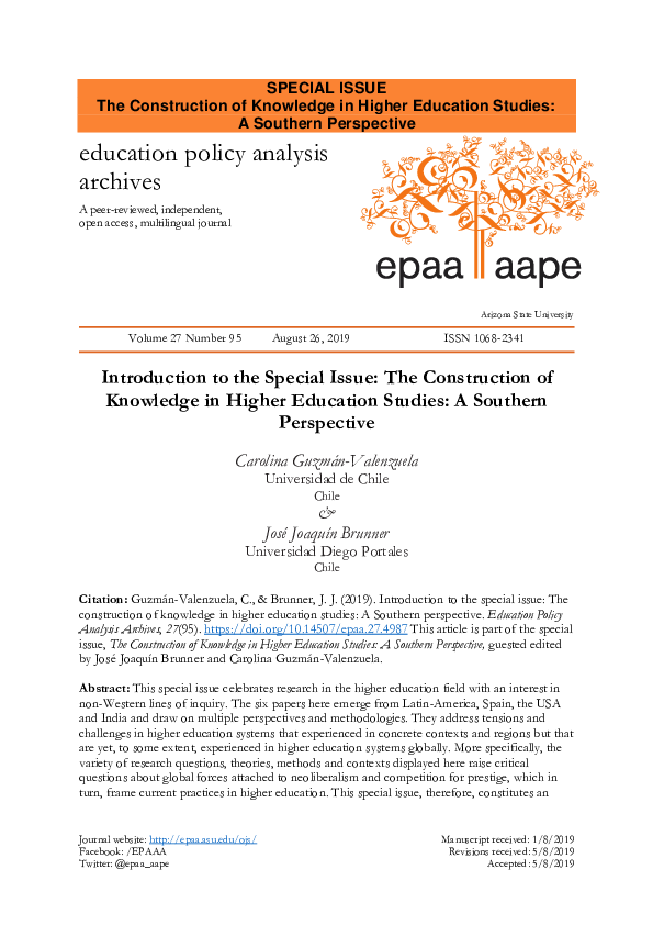 (PDF) Introduction to the Special Issue: The Construction of Knowledge ...