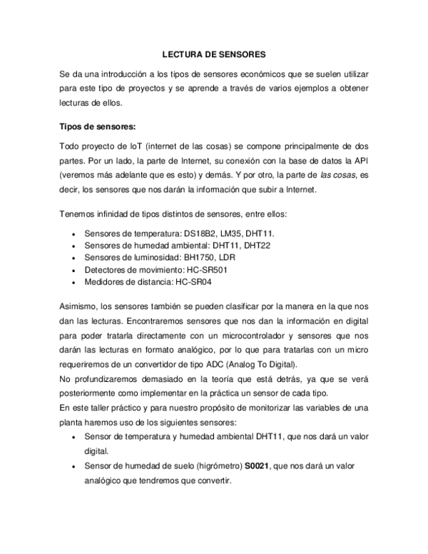 (PDF) LECTURA DE SENSORES
