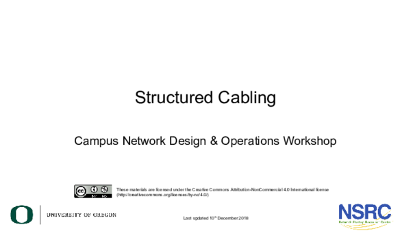 (PDF) Structured Cabling Campus Network Design & Operations Workshop