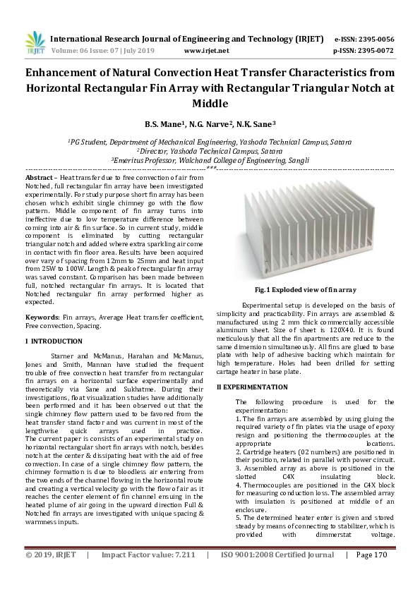 (PDF) IRJET- Enhancement of Natural Convection Heat Transfer ...