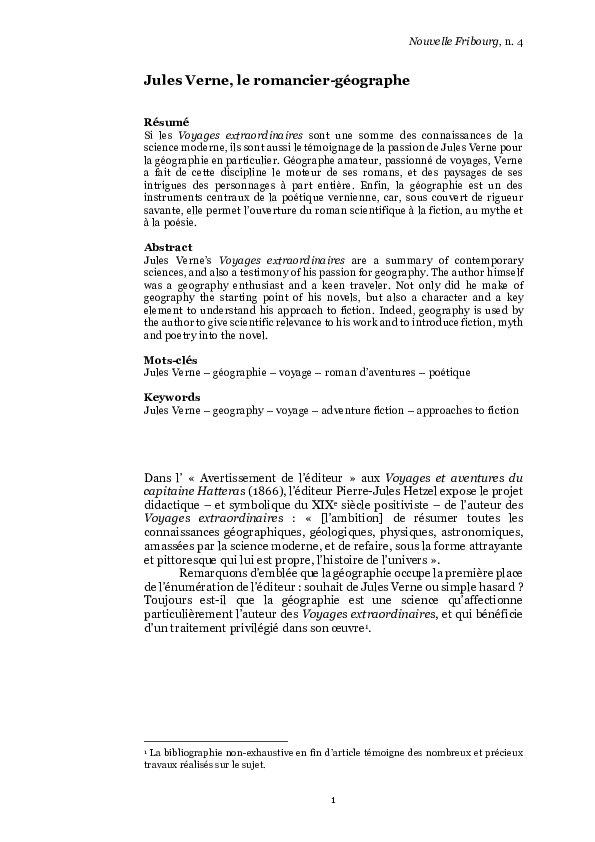 Lea Pradel, "Jules Verne, le romancier-geographe"