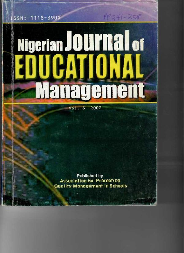 (PDF) Organization and Management of Nomadic Education Programme in Nigeria