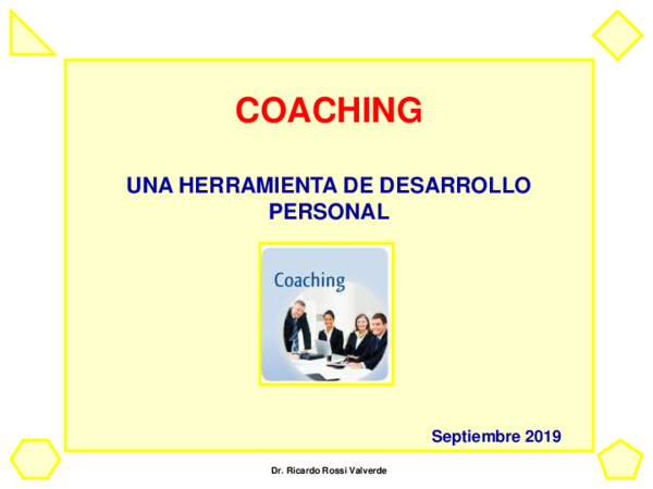 (PDF) COACHING: UNA HERRAMIENTA DE DESARROLLO PERSONAL