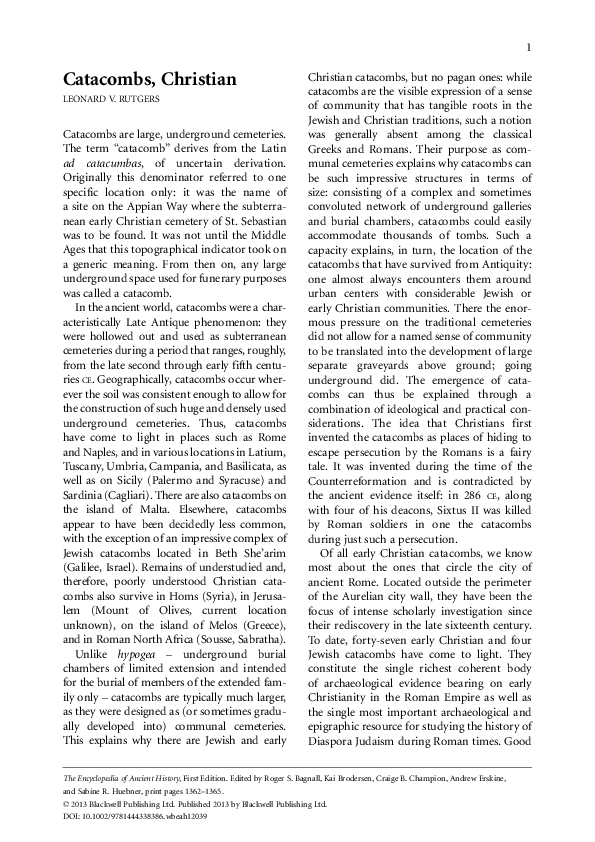 Christian catacombs essay 08 picture