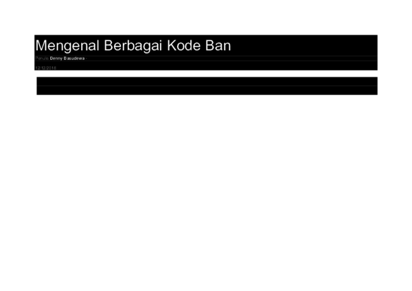 (DOC) Mengenal Berbagai Kode Ban